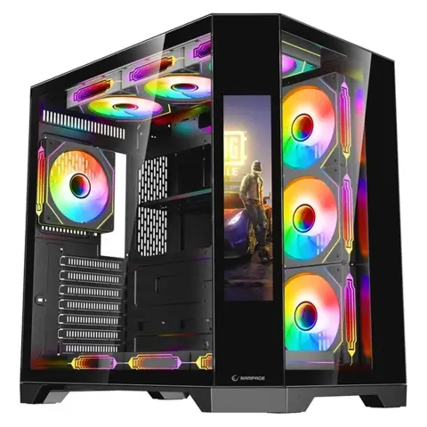 RAMPAGE Nova Digital black + 7 pcs RGB fans
