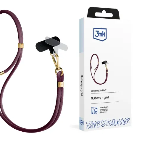 3MK EasyClip Elite Nyakpánt tok betéttel eperfa-arany