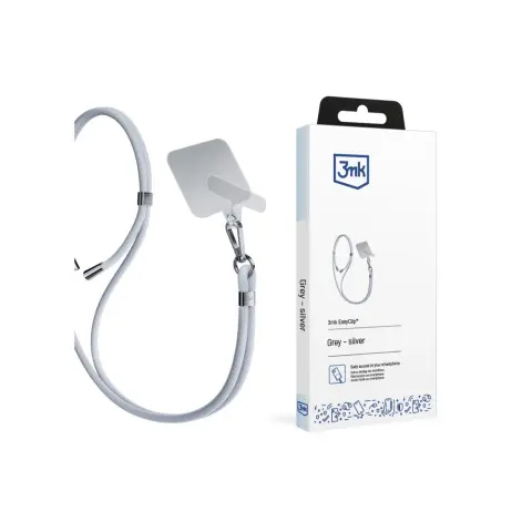 3MK EasyClip 2in1 Nyakpánt tok betéttel szürke-ezüst