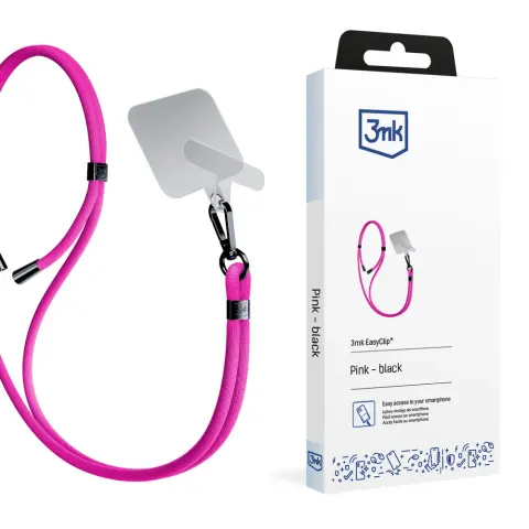 3MK EasyClip 2in1 Nyakpánt tok betéttel pink-fekete