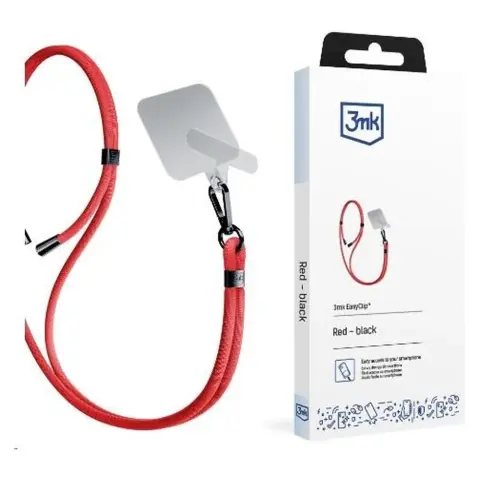 3MK EasyClip 2in1 Nyakpánt tok betéttel piros-fekete