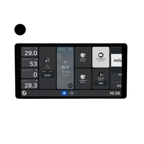 SHELLY Wall Display X2i Fali vezérlőpanel és villanykapcsoló Wi-Fi/Bluetooth fekete