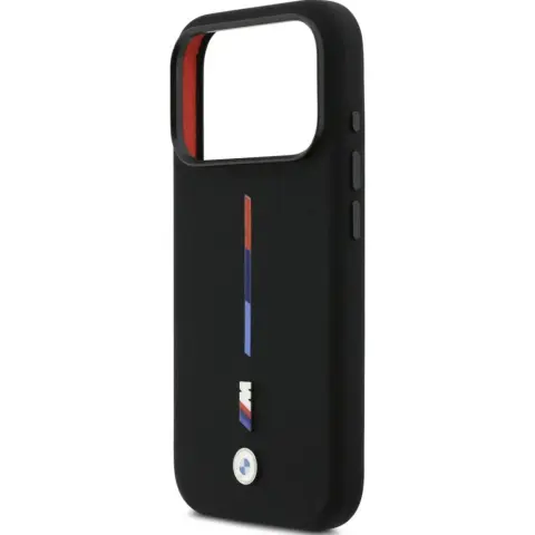BMW M Trikolor MagSafe szilikon tok iPhone 17 Pro / iPhone 18 Pro fekete