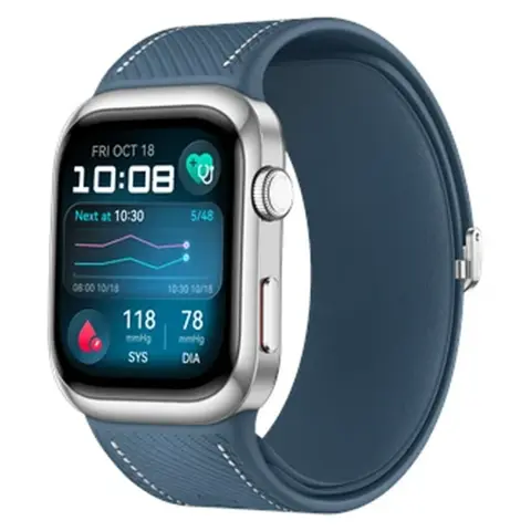 HUAWEI Watch D2 ezüst alumíniumötvözet tok kompozit bőrszíj kék