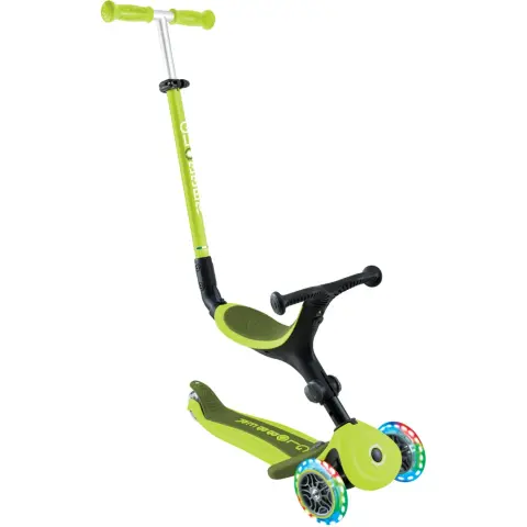 GLOBBER Go-Up Active Lights scooter in lime color 744-106