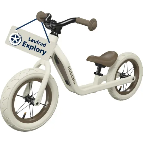 HUDORA Explory 12" balance bike in mocha 10930