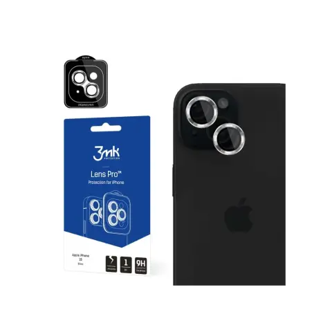 3MK Lens Protection Pro kameralencse védőüveg Apple iPhone 15-höz. ezüst