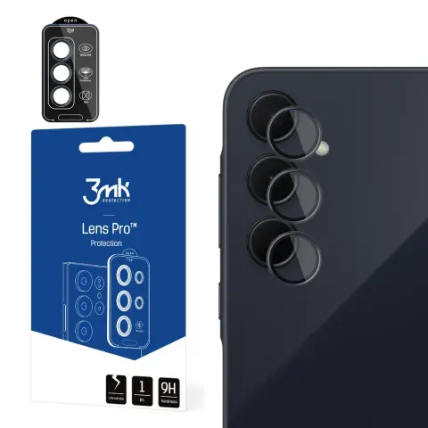 3MK Lens Protection Pro kameravédő üveg Samsung Galaxy A55 5G-hez fekete
