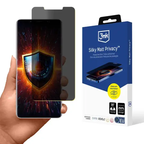 3MK Silky Matt Privacy védőfólia Huawei Mate 50 Pro-hoz