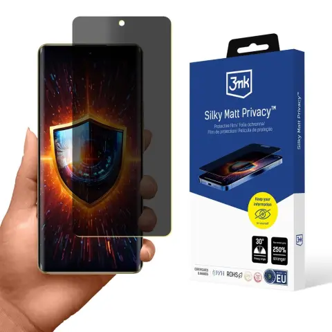 3MK Silky Matt Privacy védőfólia Realme 12 Pro készülékhez