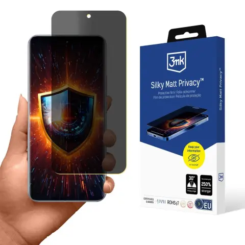3MK Silky Matt Privacy védőfólia Realme 14 Pro+ telefonhoz