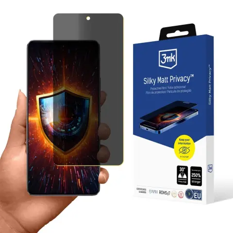 3MK Silky Matt Privacy védőfólia Realme GT 7T-hez