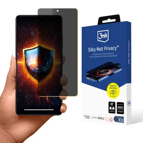 3MK Silky Matt Privacy védőfólia Xiaomi Redmi Note 12 Pro-hoz
