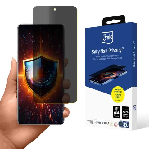 3MK Silky Matt Privacy védőfólia Vivo X200 Pro telefonhoz