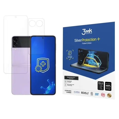 3MK SilverProtection+ Folded Edition védőfólia Samsung Galaxy Z Flip 3 5G-hez (külső + belső)