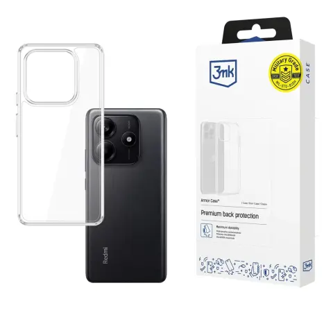 3MK Armor Case védőtok Xiaomi Redmi Note 14 5G-hez átlátszó
