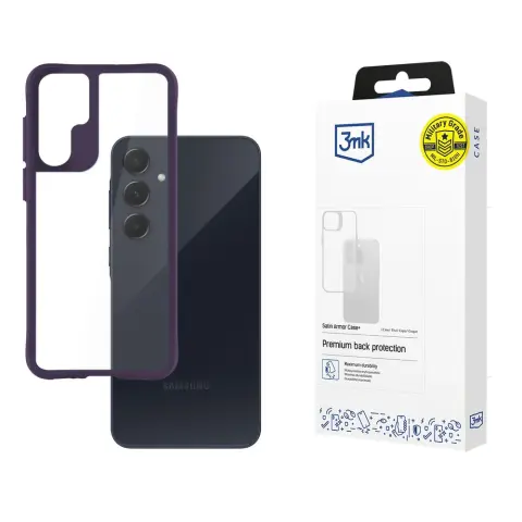 3MK Satin Armor Case+ Purple védőtok Samsung Galaxy A55 5G telefonhoz