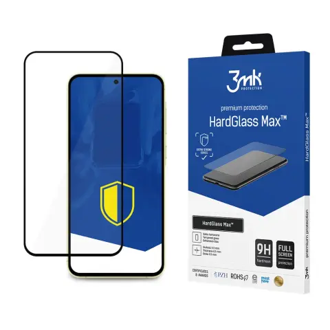 3MK HardGlass MAX edzett üveg védőfólia Samsung Galaxy A35/A55 5G készülékekhez - fekete