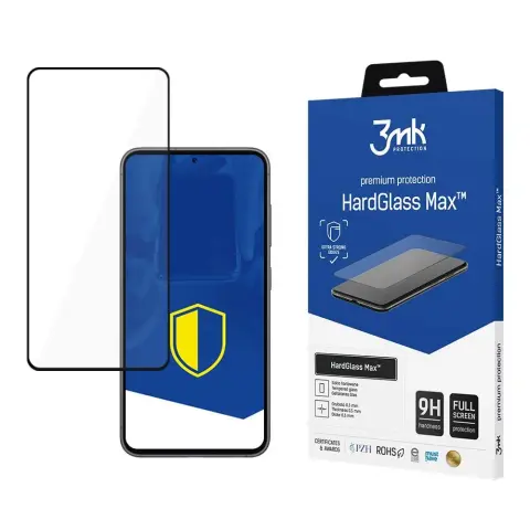 3MK HardGlass Max edzett üveg védőfólia Samsung Galaxy S23 készülékhez - fekete