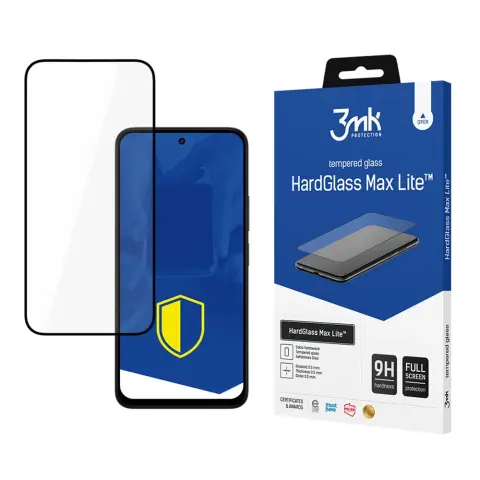 3MK HardGlass Max Lite edzett üveg védőfólia Redmi 15 5G készülékhez - fekete