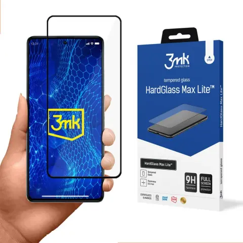 3MK HardGlass Max Lite edzett üveg védőfólia Redmi Note 12 Pro/Pro+ készülékhez
