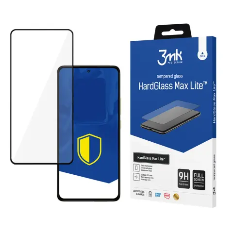 3MK HardGlass Max Lite edzett üveg védőfólia Xiaomi Redmi Note 14 Pro/Pro+ 5G készülékhez - fekete