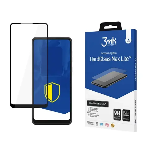 3MK HardGlass Max Lite edzett üveg Samsung Galaxy A21s-hez fekete