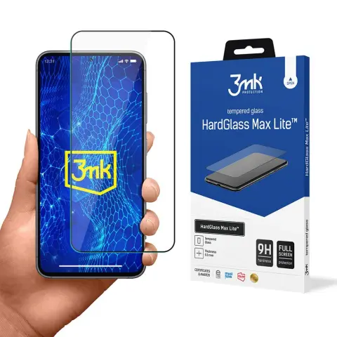 3MK HardGlass Max Lite edzett üveg védőfólia Samsung Galaxy S24+ - fekete