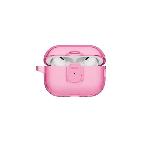 UNIQ Glase Pro Apple AirPods Pro 3 tok karabinerrel rózsaszín