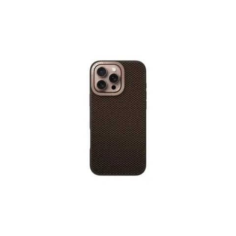 UNIQ Keva Magclick Apple iPhone 16 Pro Max MagSafe Aramid tok kitámasztóval barna