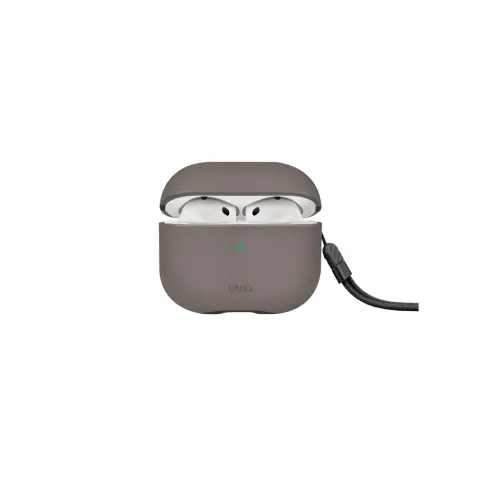 UNIQ Lyden Apple AirPods 4 műbőr tok szürke