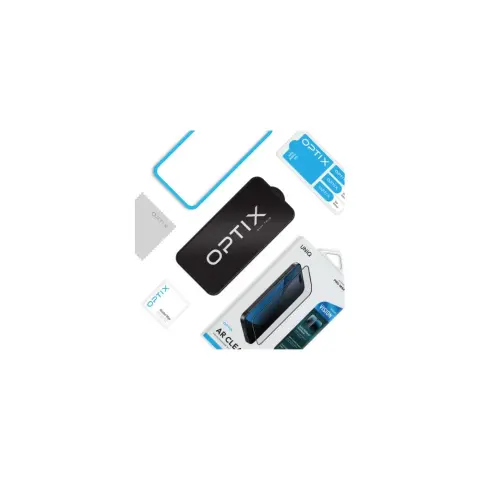 UNIQ Optix Vision AR Apple iPhone 17 Pro / iPhone 18 Pro edzett üveg kijelzővédő fólia felhelyező kerettel kék fény szűrős átlátszó