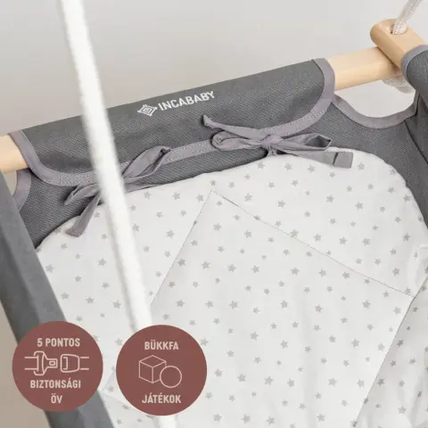 INCABABY Baby swing Comfort - Grey Stars