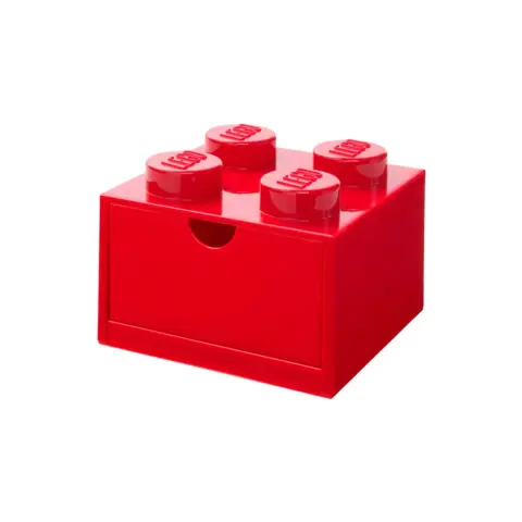 ROOM COPENHAGEN Íróasztali fiókos tároló 4-es lego kocka formájú piros