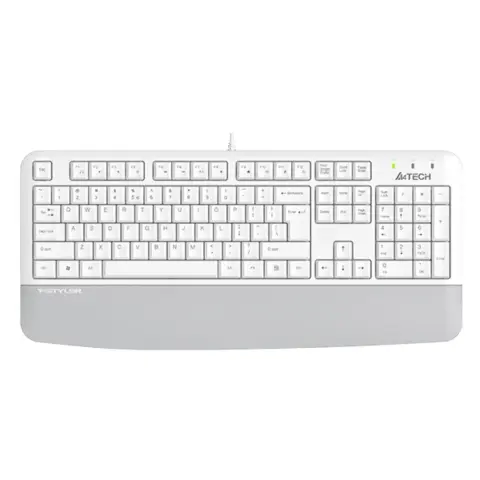 A4TECH FK20 multimédiás irodai billentyűzet Cseh fehér