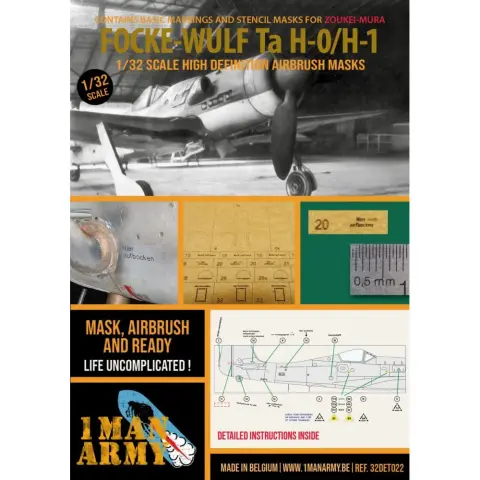 1MANARMY Focke Wulf Ta 152 H0/H1 repülőgép makett 1MA32DET022