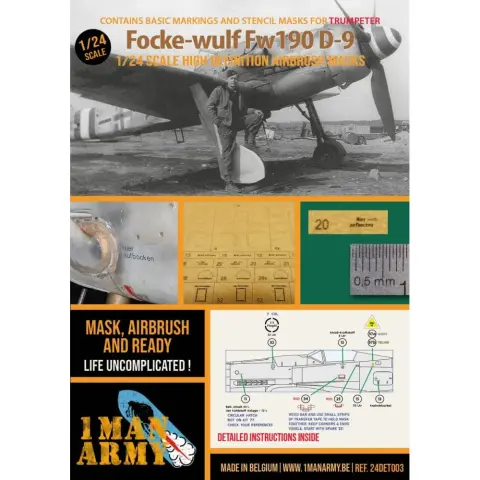 1MANARMY Focke-wulf Fw 190 D-9 makett Trumpeter 1MA24DET003