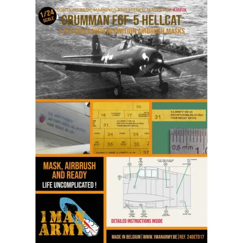 1MANARMY Grumman F6F-5 Hellcat repülőgép makett 1MA24DET017