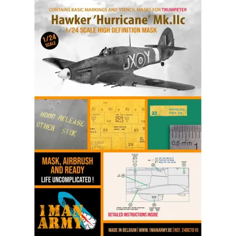 1MANARMY Hawker Hurricane IIc modell Trumpeter alapokon 1MA24DET010