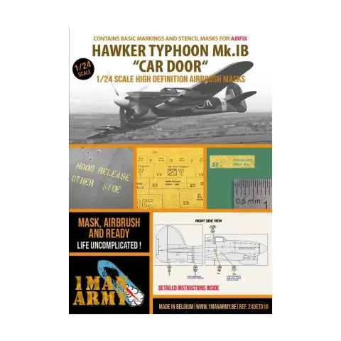 1MANARMY Hawker Typhoon Mk.IB Cardoo repülőgép makett 1MA24DET018