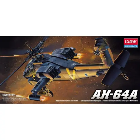 ACADEMY HOBBY MODELL KITS AH-64A Apache harci helikopter makett 1:72 AC12488