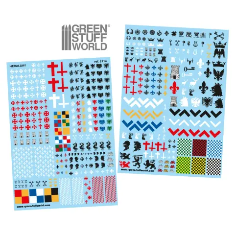 GREEN STUFF WORLD GSW2114 Waterslide Decals - Heraldry