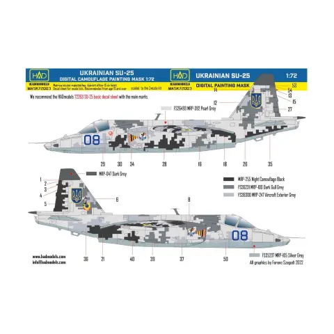 HADMODELS HADM72003 Su-25 Digital Camouflage repülőgép makett