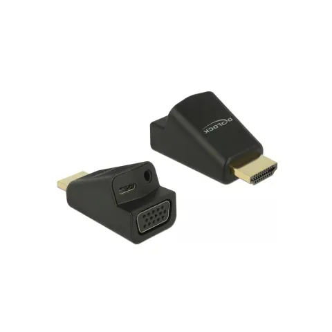 Delock Adapter HDMI-A dugó > VGA hüvely audióval