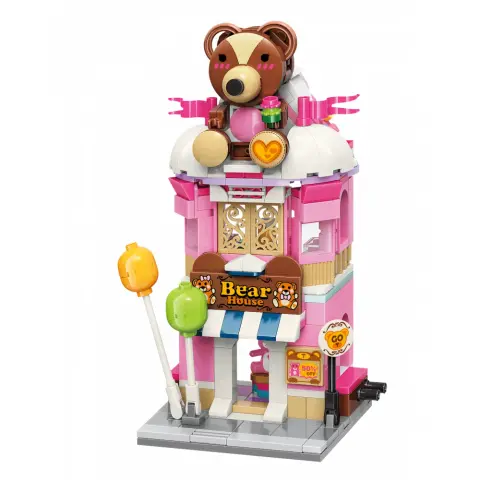 QMAN Keeppley lego-kompatibilis építőjáték Maci Ház