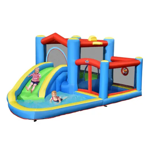 TIMELESS TOYS Felfújható vízipark csúszdával trambulinnal medencével