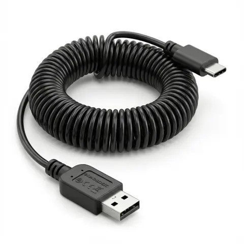 DATALOGIC 90A052354 CABLE USB TYPE C PVCW COILED 2.4M BLACK