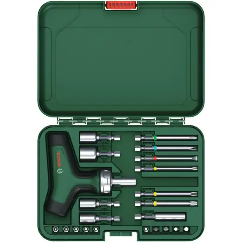 BOSCH CSAVARHÚZÓ T-Handle ratchettel készlet 1600A02Z9T