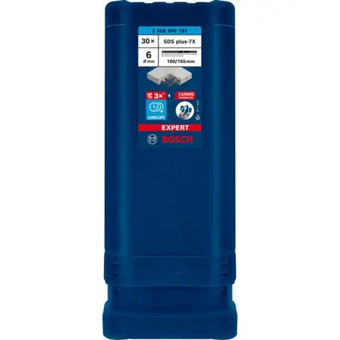 BOSCH EXPERT SDS Plus-7X fúrószár készlet 30db ø6x100mm 2608900181