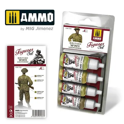 AMMO British WWII Uniforms Figures Set AMIG7033